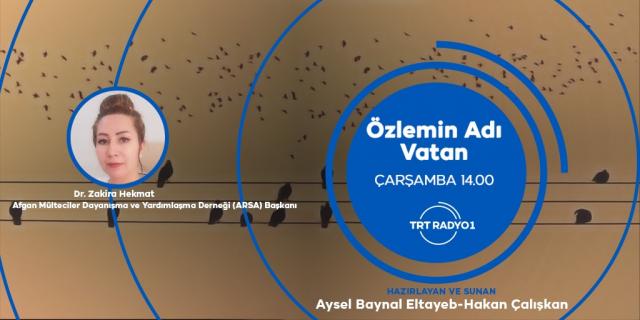 President of ARSA, Dr. Zakira Hekmat, was a guest of the radio program called Özlemin Adı Vatan