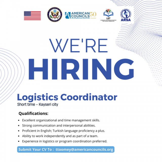 The LET-Senior program is seeking a Senior Turkiye Logistics Coordinator to join our team!